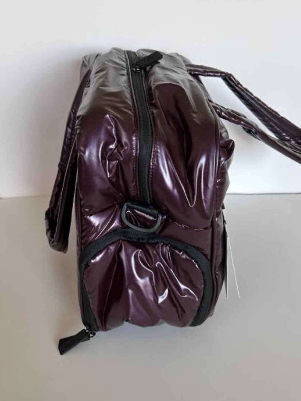 Calpak Luka Duffel Glazed Dark Cherry - Metallic Burgundy Travel Bag - Picture 7 of 11